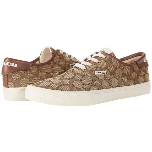 Coach Citysole Skate Sneakers Signature Khaki Leather 6.5/10 B (M) NIB - C2705 - Picture 1 of 10